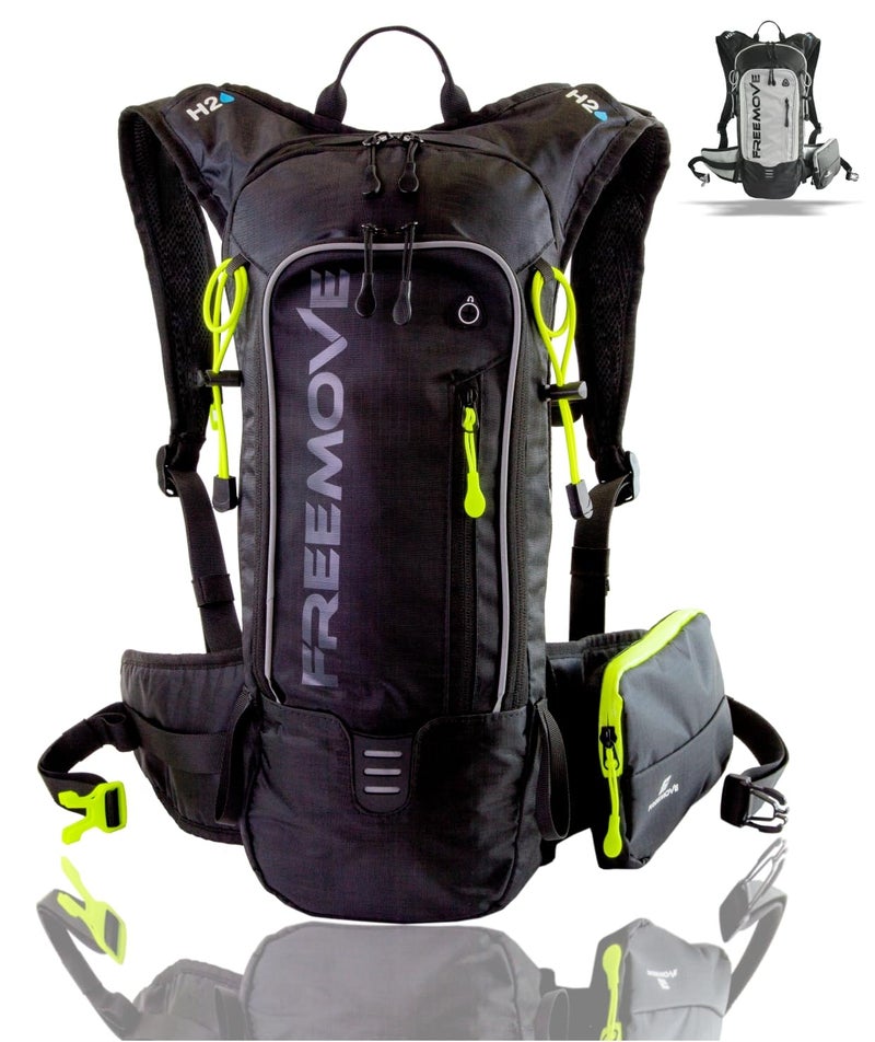 FREEMOVE External Detachable Pocket for Backpacks and Waist Belts, Durable, Lightweight and Water-resistant Great for Hiking, Running, Jogging, Cycling, Biking, Skiing, Water Sports, Rave Festival, Traveling - Image 1